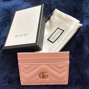 Gucci Pink Card Holder Wallet